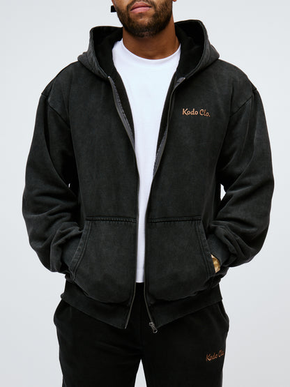 Kodo Clo. Trust None Vintage Heavy Zip Hoodie
