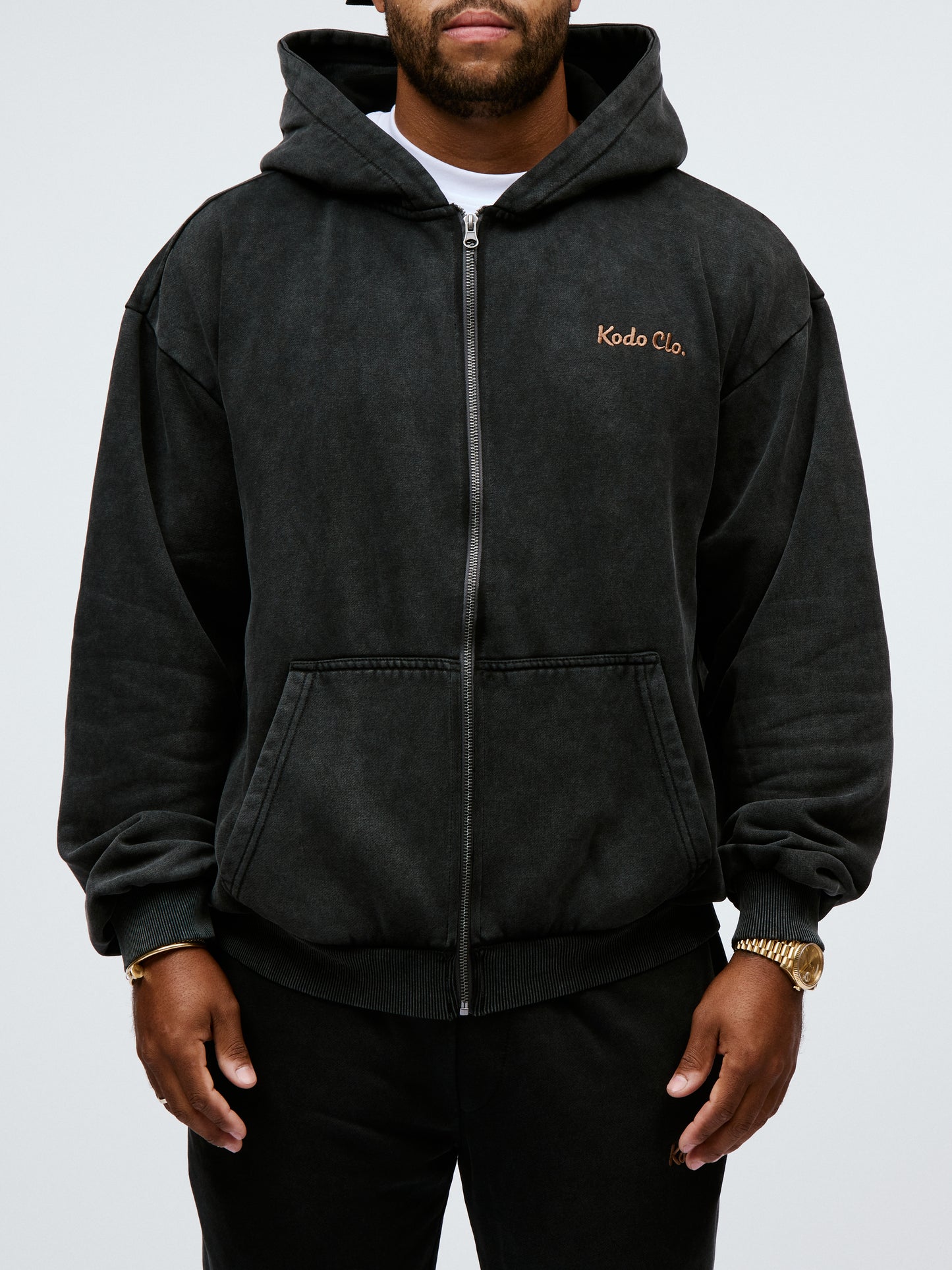 Kodo Clo. Trust None Vintage Heavy Zip Hoodie