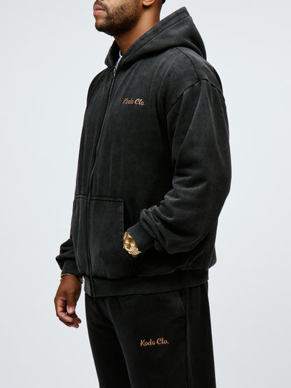 Kodo Clo. Trust None Vintage Heavy Zip Hoodie