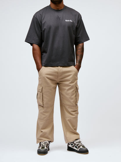 Kodo Clo. Utility Cargo Trousers - Beige