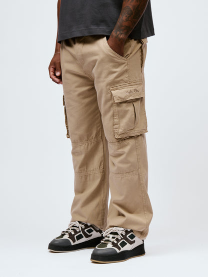 Kodo Clo. Utility Cargo Trousers - Beige