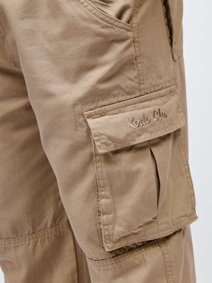 Kodo Clo. Utility Cargo Trousers - Beige