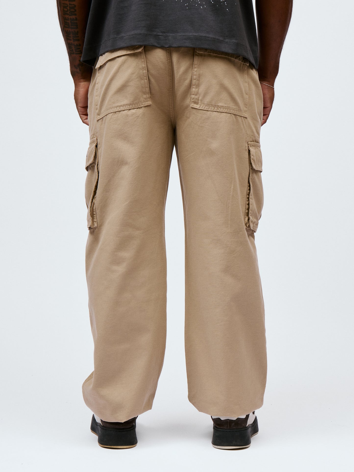 Kodo Clo. Utility Cargo Trousers - Beige