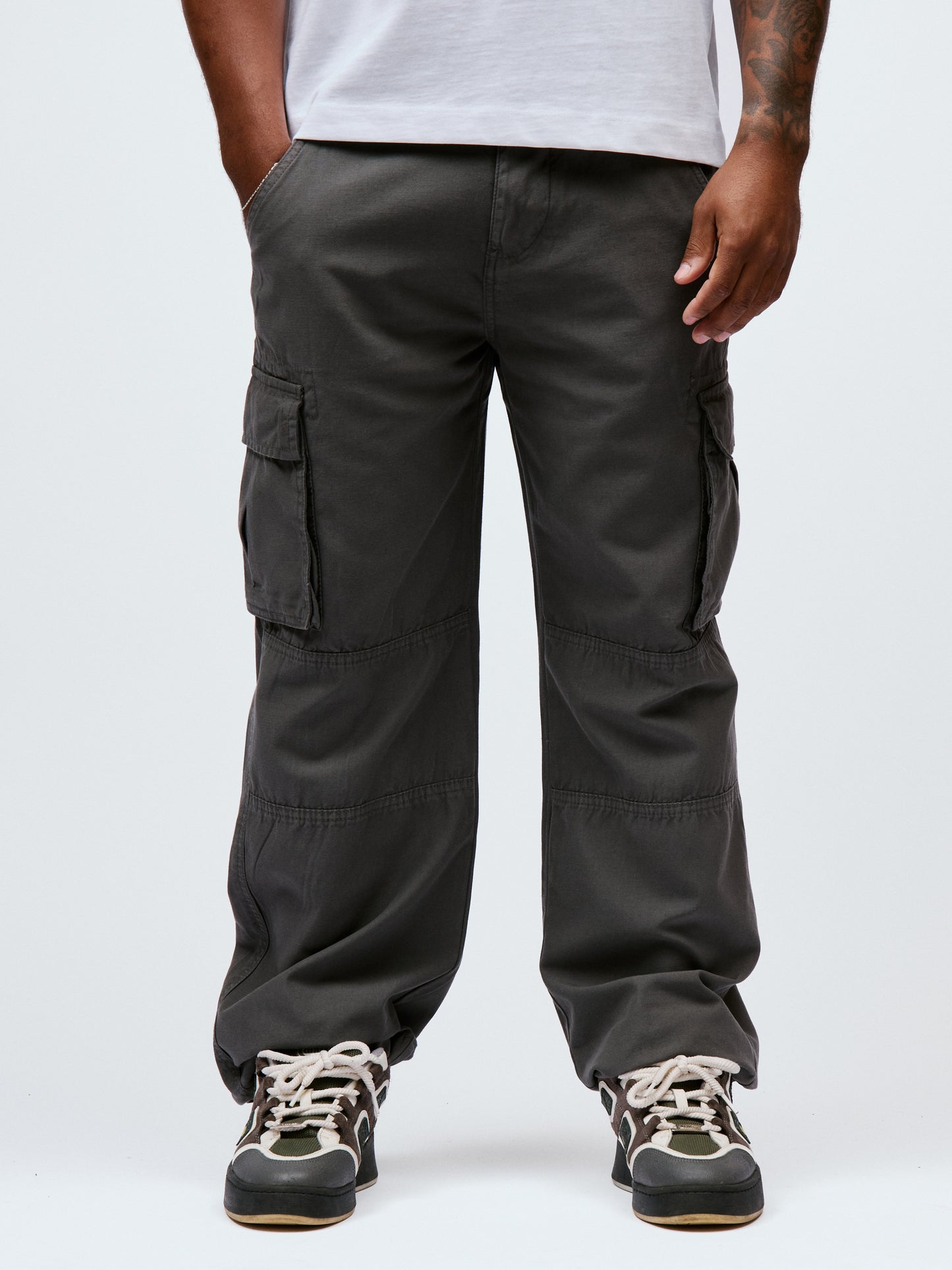Kodo Clo. Utility Cargo Trousers - Grey
