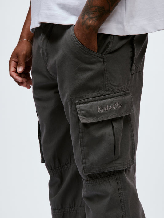 Kodo Clo. Utility Cargo Trousers - Grey