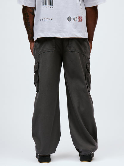 Kodo Clo. Utility Cargo Trousers - Grey