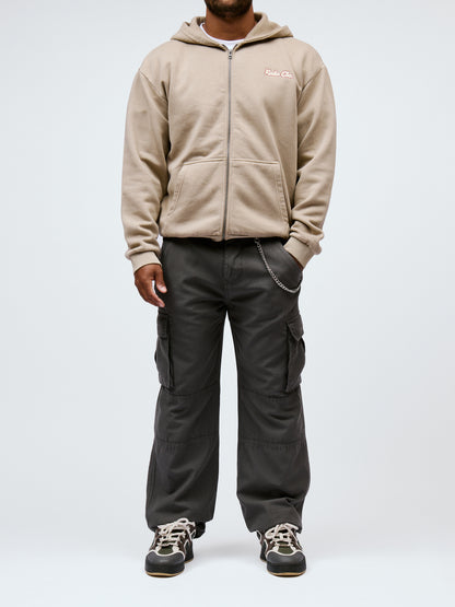 Kodo Clo. Utility Cargo Trousers with Chain - Grey